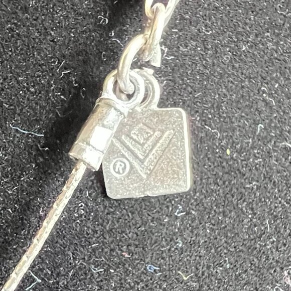 Silpada Sterling Silver 5 Textured Ring Pendant Necklace, 17.5in Long - Picture 3 of 4